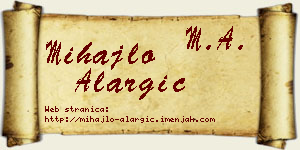 Mihajlo Alargić vizit kartica